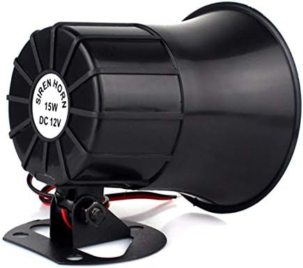 Wired Alarm Siren Horn 15W DC 6 to 12V Security Siren with Bracket for Home Security Alarm System