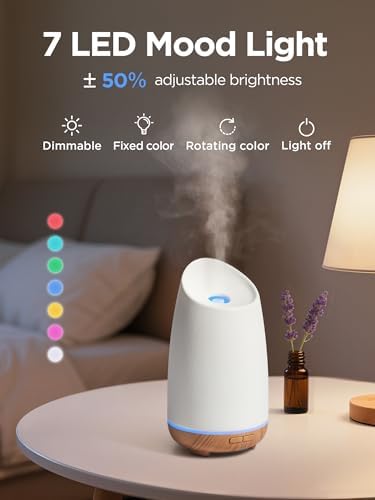 InnoGear 150ml Ceramic Essential Oil Diffuser, Diffusers for Home, White