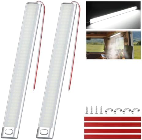 Nilight LED Interior Light Bar 2PCS 15.4 Inch Strip Light White