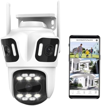 9MP Three Lens Security Camera Wireless Outdoor WiFi PTZ Camera