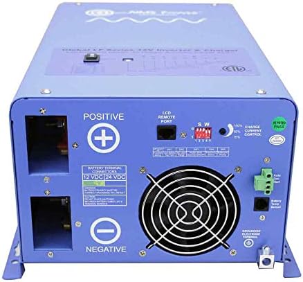 AIMS 1000W 12V Pure Sine Inverter Charger w/Transfer Switch 120V ETL