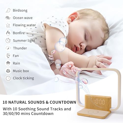 Sunrise Alarm Clock with Wireless Charging Desk Touch Lamp, Sunrise Lamp