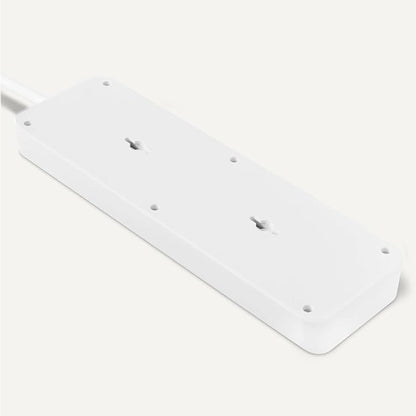 Amazon Basics 12-Outlet Surge Protector Power Strip, 4000 Joules, 8ft Extension Cord, Rectangle, for Home, Office, Gaming Room, White