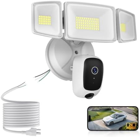 Onforu 2K Floodlight Camera Plug&Hardwired, Smart Security Camera Outdoor