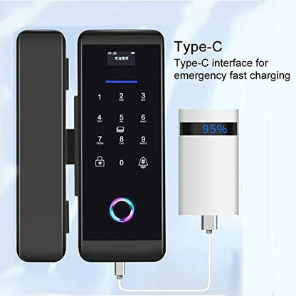 Dioche Biometric Door Lock, Keyless Entry, 4 Unlock Methods: Fingerprint, Password, IC Card, Keypad, Black