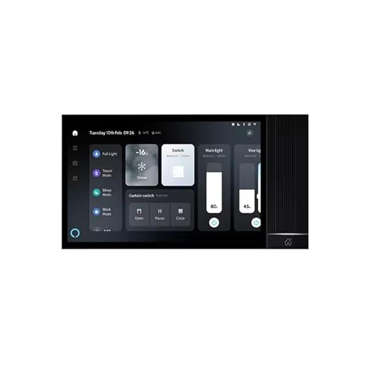 Fabater Smart Home Control Panel, 8 Inch Multifunctional Intelligent Control Touch Screen with Voice Controls and Dual Speakers, 2G+16G Smart Scene Wall Panel for Home