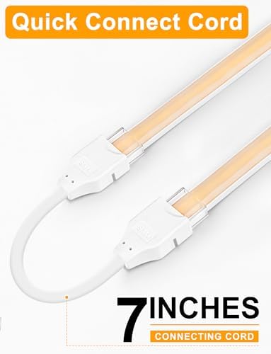 Lamomo COB LED Strip Lights Pro, 16.4Ft Warm White Dimmable Self-Adhesive Led Rope Light with Remote, Flexible Cuttable Waterproof 3000K Silicone Neon Tape Lights for Bedroom, Indoor, Outdoor,Cabinet
