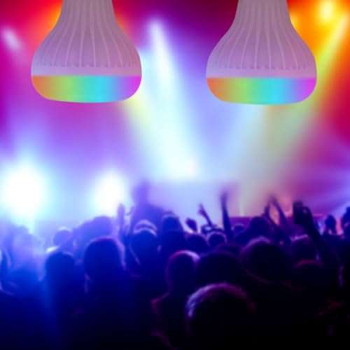 Garosa LED Color Changing Light Bulb with Bluetooth Speaker, 12W E27 RGB Smart Bulb Remote Control for Living Room Bedroom Bathroom Closet Decor