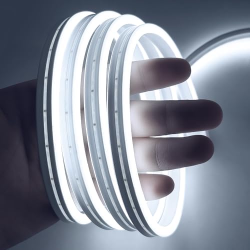 iNextStation 6.56FT 5V USB LED Strip Lights White Flexible Neon Rope Lights
