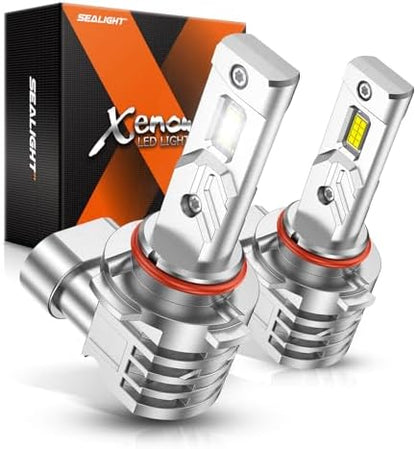 SEALIGHT 9145 H10 LED Fog Light Bulbs 16000LM Brightness, 9140 9145 Fog Lights LED 6000K White Strong Penetration, 2025 Upgrade Liquid-cooled Copper Tubing H10 Fog Lights, Pack of 2