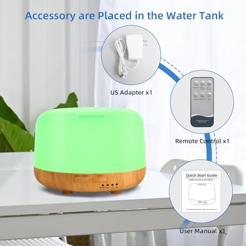 SPLITSKY 300ml Essential Oil Diffuser with Remote and 7-Color LED Light