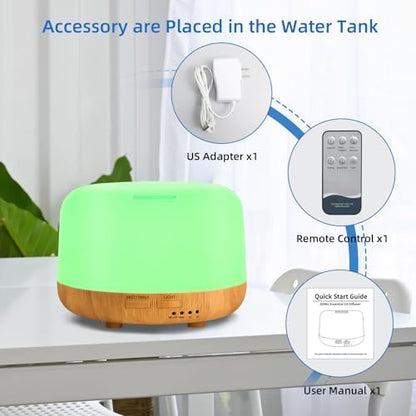 SPLITSKY 300ml Essential Oil Diffuser with Remote and 7-Color LED Light