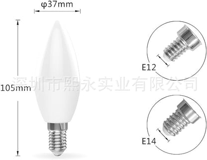 Homekit E12 WiFi Smart RGBCW Light Bulb Dimmable Works with Apple Homekit Siri Voice Control