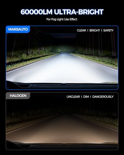 Marsauto - 9005 Halogen Headlight Bulb - High-Performance Car Headlight - Halogen Light with No Glare - for Automotive - 2 Bulbs