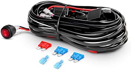 Nilight 20Inch 126W LED Light Bar Spot Flood Combo Driving Off Road with Front License Plate Mounting Bracket Wiring Harness for Trucks Pickup Car SUV ATV UTV 4x4 Van Camper, 2 Years Warranty