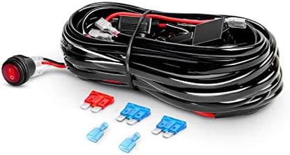 Nilight 20Inch 126W LED Light Bar Spot Flood Combo Driving Off Road with Front License Plate Mounting Bracket Wiring Harness for Trucks Pickup Car SUV ATV UTV 4x4 Van Camper, 2 Years Warranty