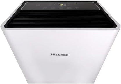Hisense ConnectLife Smart Control 50 Pint 3-Speeds Dehumidifier, 3 Fan Speeds (High, Low, Auto), WiFi Enabled, Low Noise Airflow System 46 dB, 115v, Up to 4500 sq.ft, DH7021W1WG (Renewed)