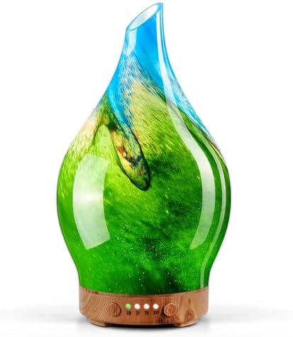 Porseme Essential Oil Diffuser 150ml Handmade Glass Diffuser 6H Runtime