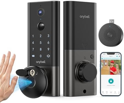 Palm Vein Smart Video Door Lock Wi-Fi Deadbolt for Front Door