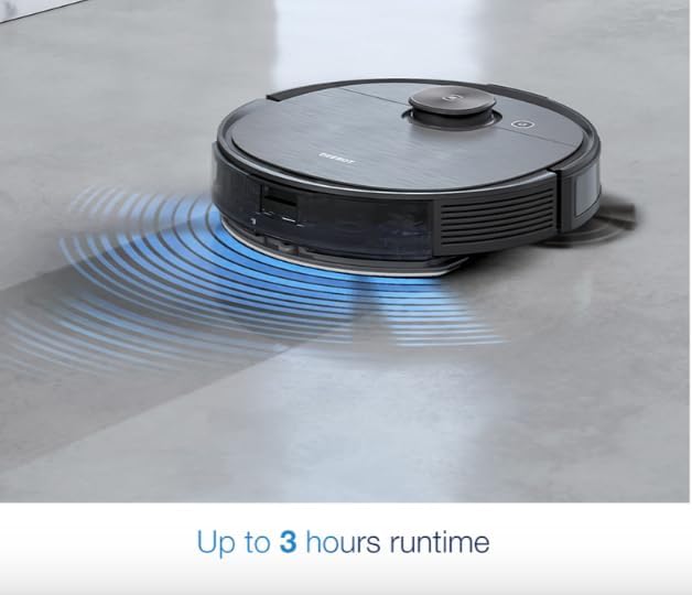 ECOVACS ROBOTICS - DEEBOT T8 AIVI Vacuum & Mop Robot with Advanced Laser Mapping and AI Object Recognition & Avoidance - Black(Renewed)