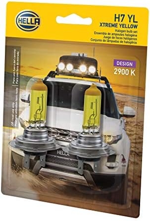 HELLA H7 YL Xtreme Yellow Bulb (12V 55W), 2 Pack