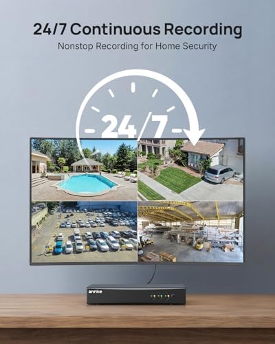 ANNKE 8CH 5MP Wired Outdoor Security Camera System, 4X PT Cameras, 1TB HDD