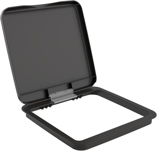 Rev-A-Shelf 27 Qt Under Sink Garbage Can Lid for Kitchen and Bathroom Cabinet, Replacement Plastic Trash Bin Lid Only, Orion Gray, RV-1024-LID-13-1-40