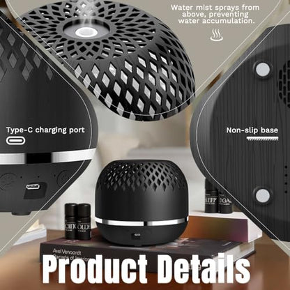 Openwork-Shaped Essential Oil Diffuser, with LED Night Light