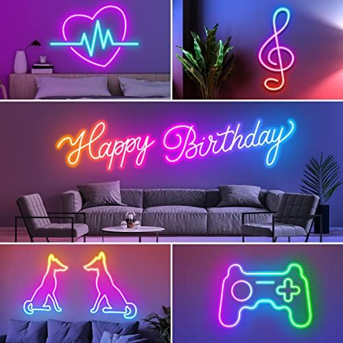 AILBTON 32.8FT Neon Rope Lights, RGB LED Strip Lights, Waterproof IP67 LED Lights for Bedroom, DIY Design, Music Sync, Remote Control, Multiple Modes for Bedroom