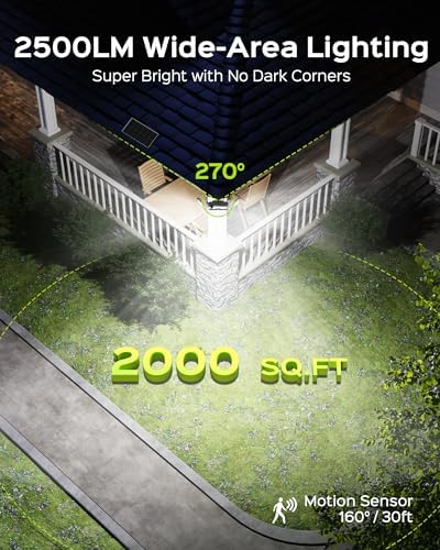 SUPERDANNY Solar Lights Outdoor Remote Control with 16.4ft Cable 1 Pack