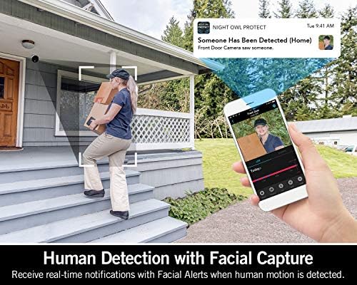Night Owl AC Powered 1080p HD Wi-Fi IP Indoor/Outdoor Camera with 100 ft. of Night Vision, 2-Way Audio, Built-in Spotlight, Wide Viewing Angle and Free Remote Viewing App