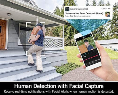 Night Owl AC Powered 1080p HD Wi-Fi IP Indoor/Outdoor Camera with 100 ft. of Night Vision, 2-Way Audio, Built-in Spotlight, Wide Viewing Angle and Free Remote Viewing App