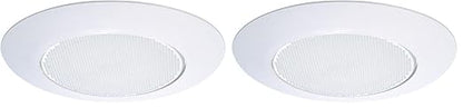 HALO 70PS Recessed Light Trim with Frosted Albalite Lens, White, 6 in. (Pack of 2)