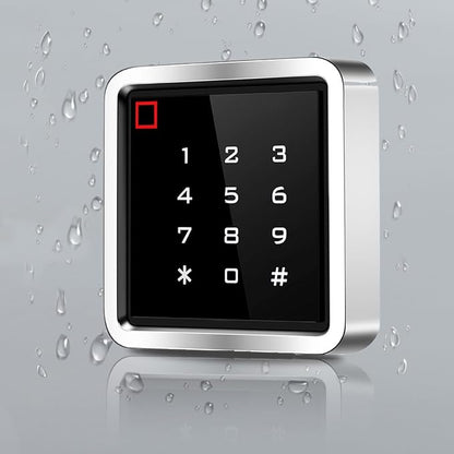 Access Control System Kit with IP68 Waterproof Metal Touch Keypad, 1200LB Magnetic Lock, Zinc Alloy Exit Button, 2 Remote Controls and Tuya App Remote Access