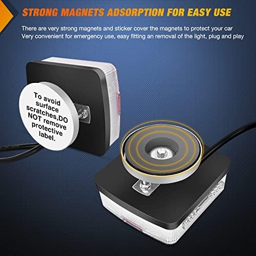 Nilight Magnetic LED Trailer Towing Light Kit 24ft Cable 7 Pin Plug