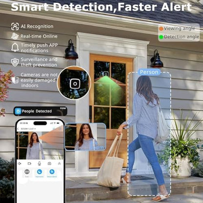 SOIADV Window Camera Wireless 2Pack, No-Drill Install,2.4GHz & 5GHz WiFi