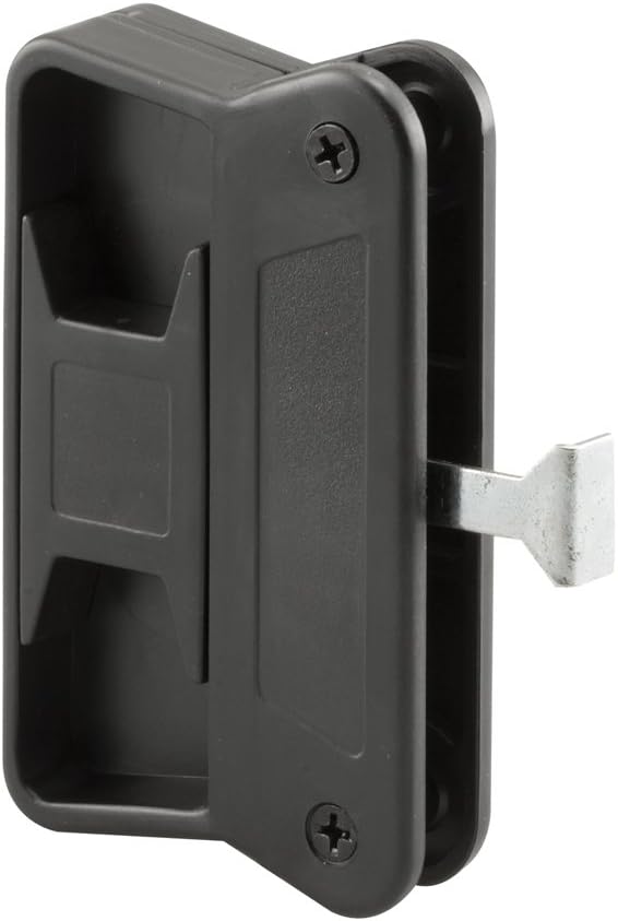 Prime-Line A 168 Black Plastic, Sliding Screen Door Latch and Pull, fits Superior (Single Pack), Black