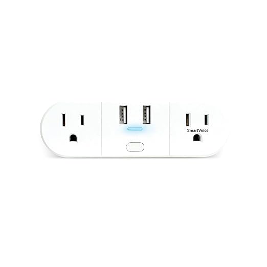 Emerson SmartVoice 4-in-1 Dual Wall Plug, Offline 30+ Voice Control Commands, No APP, No WiFi, No Setup, Smart Outlet w/ 2 AC Outlets, 2 USB-A Ports, Sleep & Wake Timer, ETL Listed