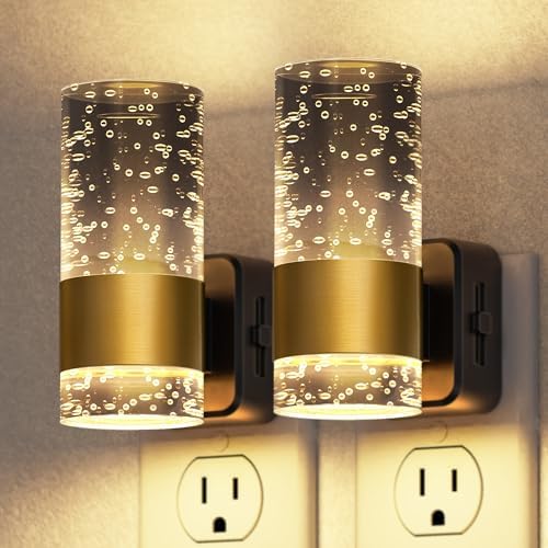 Briignite Night Light, 2 Pack Dimmable Night Lights Plug into Wall