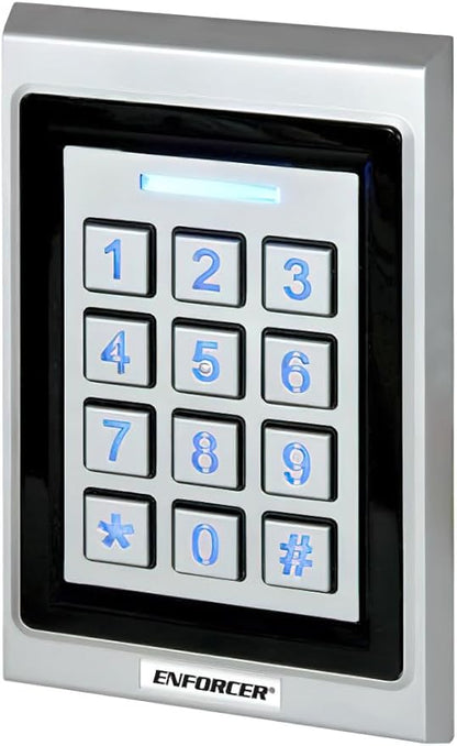 Seco-Larm SK-B141-PQ Pack of 2 Bluetooth Access Controllers; Single-Gang; Keypad, Proximity Card, or App; Tamper Alarm Output; Weatherproof (IP65); Wrong-Code Lockout; Hold Open; Multiple User Types