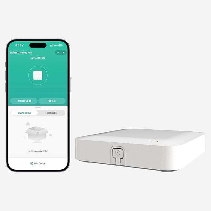 Tuya ZigBee 3.0 Hub/Wireless Gateway (Only 2.4Ghz), WiFi Smart Home Bridge Remote Controller,Work with Tuya ZigBee Smart Device, White