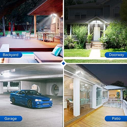 SANSI 27W 2700LM LED Motion Sensor Outdoor Flood Light, 5000K IP65, Black