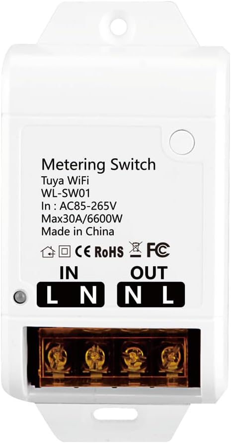 Tuya Smart life app 30A High Power WiFi Smart Switch with Energy Monitor,Compatible with Alexa/Google Home