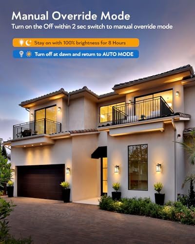 VIANIS Bronze Motion Sensor Porch Lights Outdoor, Dimmable, 100% Aluminum