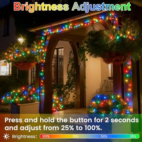 200 LED Connectable String Lights with Remote, Warm White to Multicolor