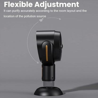 Portable Smoke Away Fan Machine for Indoor, Rechargeable Air Extractor Mini Desktop Catcher Filter Eliminator, Travel Smokes Purifier Filters for Effectively Removes Smoke and Odors(Gold)