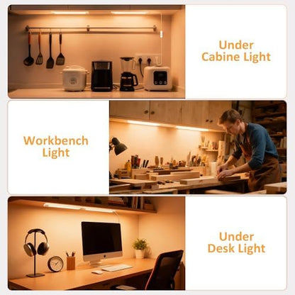maylit Plug in Under Cabinet LED Light Bar, Ultra-Bright, Wired, 14 Inch