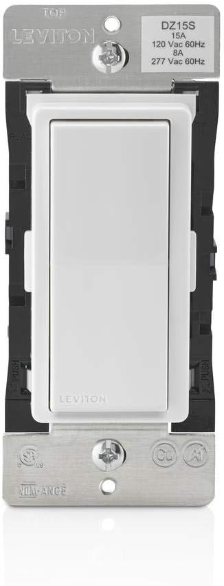 Leviton Decora Smart Switch with Z-Wave Technology, DZ15S-R52, White with Ivory and Light Almond Faceplates
