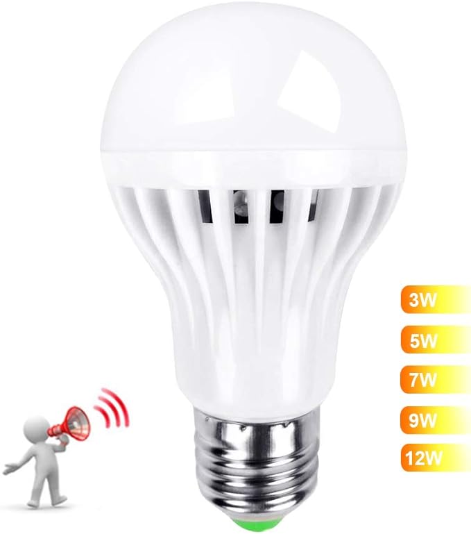 Motion Sensor Light Bulb Super Bright Smart LED Sound Sensor Light Bulb 5W