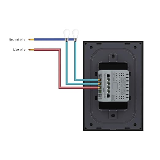 LIVOLO Modern Electrical Light Switch Tempered Glass Panel Single Pole Wall Touch Light Switch with Led Indicator,No Neutral Wire,2 Circles 1 Way (Black) | Tempered Glass Switch with Led Indicator,No Neutral Wire Required,Touch control,LED indicator, s...